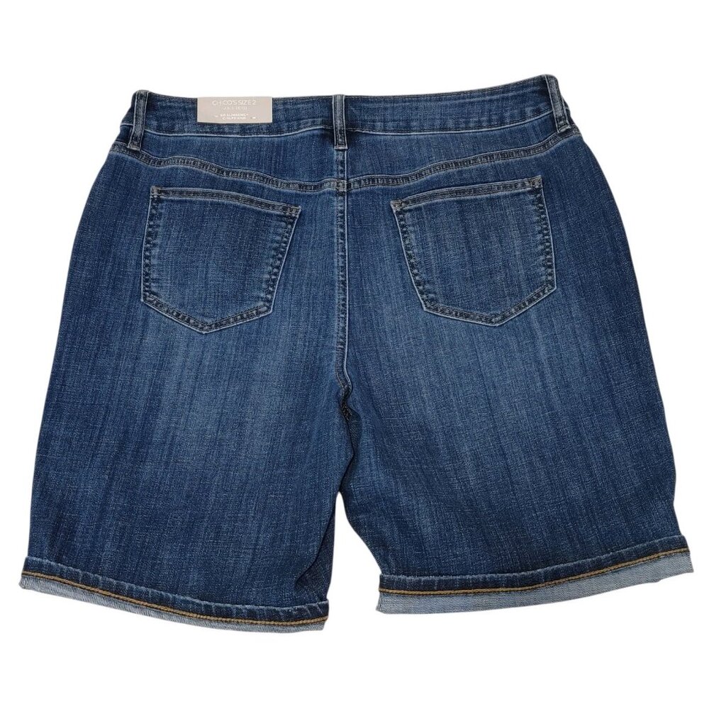 Chico's So Slimming Girlfriend Short Denim Women's Size 2 (US Size 12) READ...